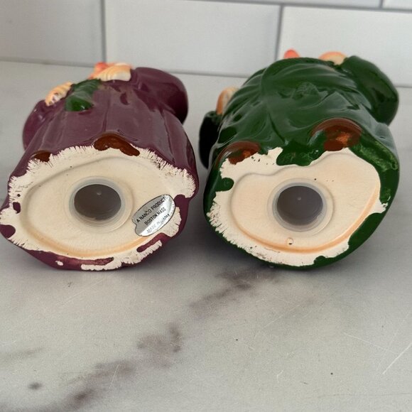 Vtg Nanco Grandma Grandpa Ceramic Salt Pepper Shakers Handpainted Collectible - Picture 6 of 7